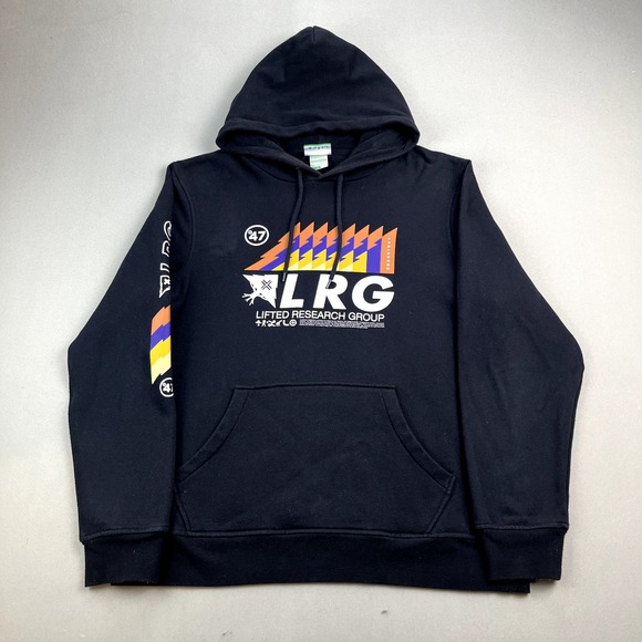 LRG Lifted Research Group Hoodie Sweatshirt Adult Medium Black Sandbar Skater - Picture 1 of 11